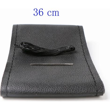 (Filet noir 36 cm-) Housse de volant de voiture Diamètre 36 cm 38 cm 40 cm / Fourniture complète Ne se décolore pas Tresse de guidon en cuir pour volant (1/5)