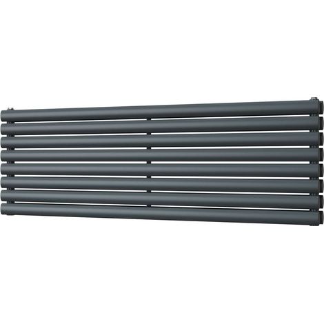 Omeara Axis - Anthracite Horizontal Radiator H464mm x W1400mm Double Panel