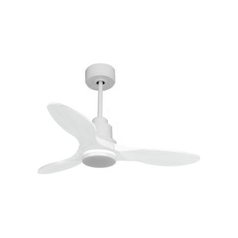 Tenerife - Super destratificateur et ventilateur DC 106 cm blanc avec lumière pales bois blanc idéal 10 à 20 m² (1/5)