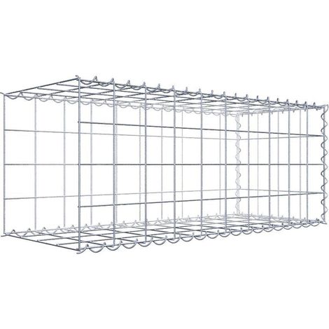 Gabiondeco - Gabion - Element de prolongation en longueur 100 cm x 40 cm x 40 cm (L x H x P). maille 10 x 10 cm. Spirale. Avert.: il manque une grille - Made in Germany (1/5)