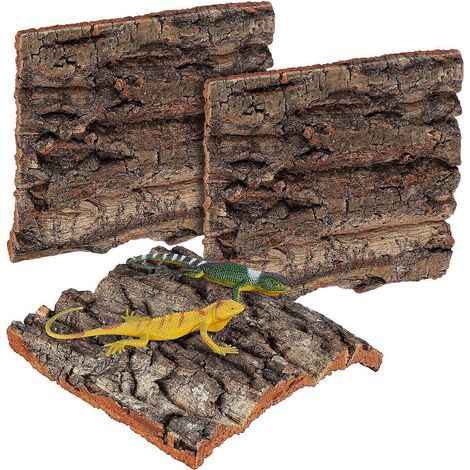 4 Pcs Reptile Cork Bark Reptile Enclosure Background Cork Bark Tank Decor Background For Gecko Lizard Frog Bearded Dragon (1/5)