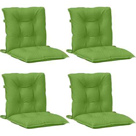 Cuscini Sedia Schiena Bassa 4 pz Verde Mélange 100x50x7 Tessuto vidaXL