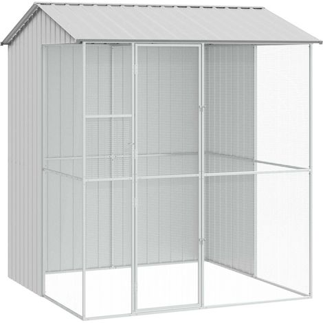 Cage pour oiseaux Gris 215 x 210 x 247 cm Acier galvanisé (1/5)