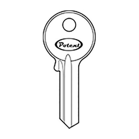 CHIAVE PIATTA POTENT K2750/60 ORIGINALE - OTTONE NICHELATO- 10 pezzi