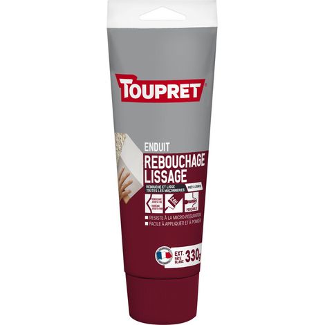 Enduit rebouchage et lissage, pour extérieur, 330g, blanc