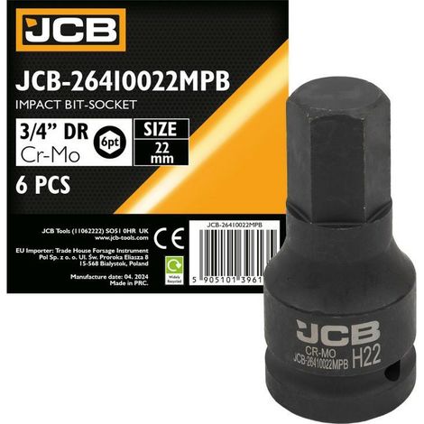 Adaptador de impacto 3/4" 22mm (hexagonal)