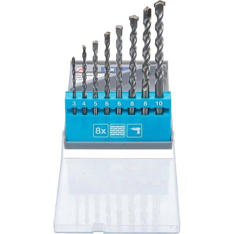 Jeu de Mèches pour Pierre 3-10 mm - 8 pcs - Acier Haute Performance - Perçage Précis et Durable - D-Work