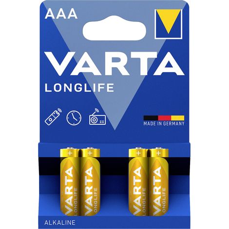 Varta LONGLIFE AAA Bli 4 Micro (AAA)-Batterie Alkali-Mangan 1200 mAh 1.5 V 4 St.