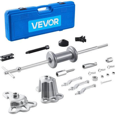 Ensemble d'Extracteur à Inertie 9-en-1, Kit d'Extraction de Roulements de Moyeux de Roue Avant, d’Essieu Arrière et Débosseleur 15PCs, avec Coffret de Transport, pour Réparation Atelier Garage (1/5)