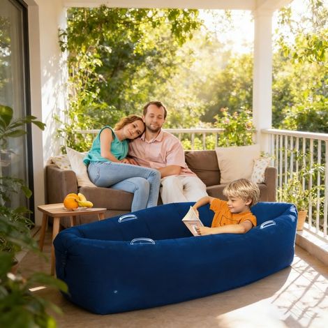 FLITI Inflatable Sensory Chair, Navy Blue, 1.2mm Vinyl, Deep Comfort for Autistic Children (1/5)
