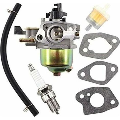 Carburateur avec Joint, Filtre à Essence et Bougie d'Allumage pour Tondeuses à Gazon HR194, HR195, HR214, HR215, HR216, GXV120, GXV140, GXV160, Remplace la Pièce 16100-ZE6-W01, 16100-ZG9-803, 1 (1/4)
