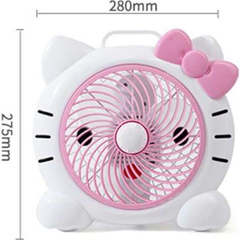 Ventilateur électrique miniature de style dessin animé, idéal pour les chambres d'étudiants, les lits, les tables de chevet, les bureaux ou les bureaux (type 4). (1/5)