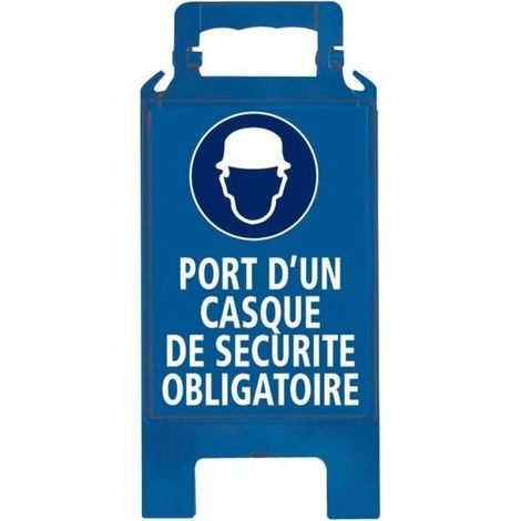 Faltbarer Signalisationständer Blau mit Port, Sicherheitshelm 580