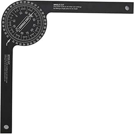 Transportador de 360° para carpintería: transportador universal de aluminio, preciso y robusto. (1/4)