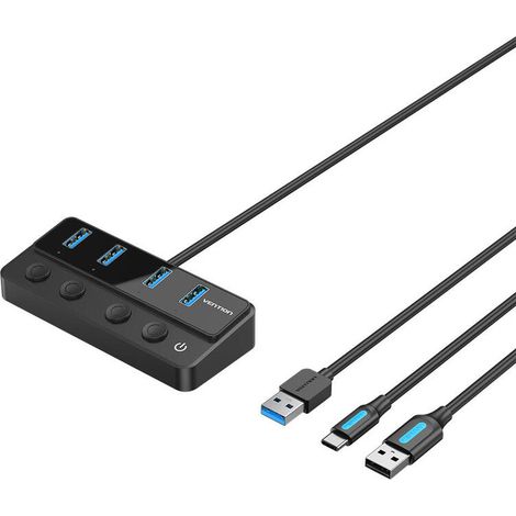 Hub USB Vention CHWBF Negro (1/2)