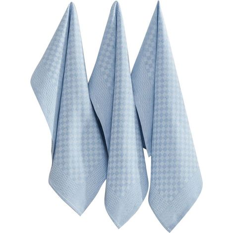 Juego de toallas de cocina Set 80% Algodón / 20% Poliéster Azul claro 210 gr/m² (1/4)