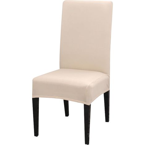 Housse de chaise extensible haute élasticité, protège-siege lavable pour chaise à quatre pieds, lot de 1, taille unique, tissu stretch, housse dossier et assise (1/5)
