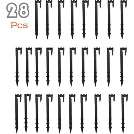 28pcs soaker hose stakes garden hose stakes hose fixing stakes hose guide stakes water pipe stakes (1/3)