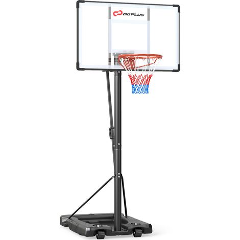 Panier de Basket Extérieur Réglable en Hauteur 1,7 à 3,05 m, Support de Basket Portable avec Roues Base Remplissable, pour Adolescents Adultes