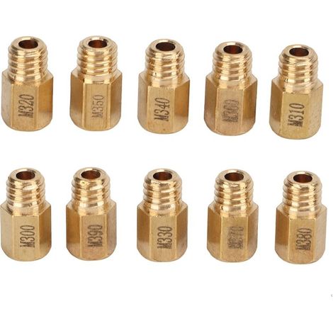 Kit of Jet principal of carburetor 10 pieces/set, replacement in brass of Style hexagonal for Mikuni VM TM TMX 300 – 390 (1/5)