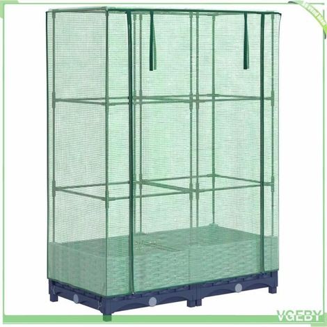 Jardinière surélevée avec housse - FAFEICY - 4015824 - 80x40x123 cm - Aspect rotin - Housse imperméable (1/5)