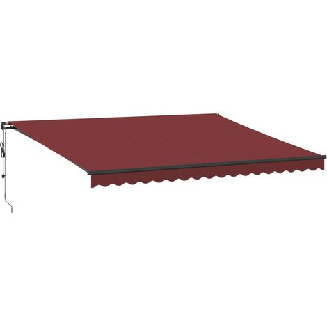 Maison Exclusive - Markise Automatisch mit LED Weinrot 450x350 cm