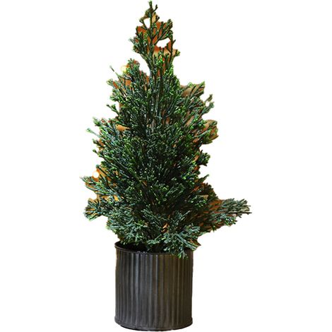 Árbol De Navidad Artificial Con Escarcha - Árbol De Mesa De Cedro - Decoración Interior - 1 Unidad (1/5)