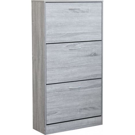 Scarpiera Vicky 60x24x115 h cm in Legno Grigio Chiaro (1/5)