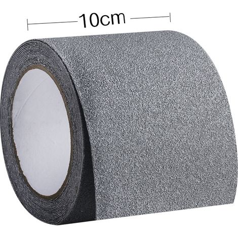 Rouleau antidérapant - Ruban antidérapant résistant pour escaliers - Convient à une utilisation intérieure/extérieure - Imperméable (10 cm x 5 m)