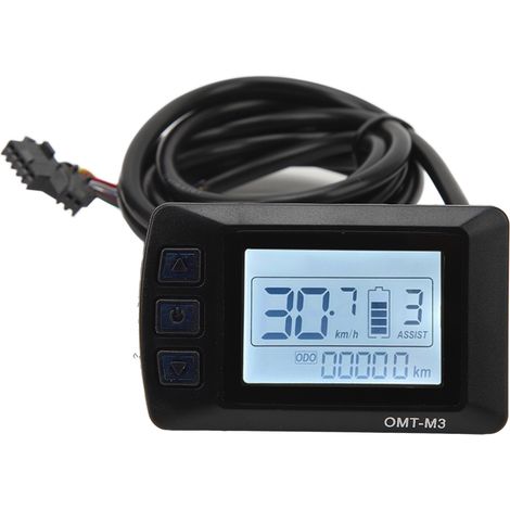 Écran LCD étanche 24V 36V 48V pour vélo électrique avec connecteur SM, compatible scooter électrique M3 (1/5)