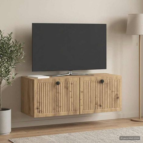 vidaXL Wall-Mounted TV Cabinet 78.5 x 31 x 30 cm Artisan Oak (1/5)