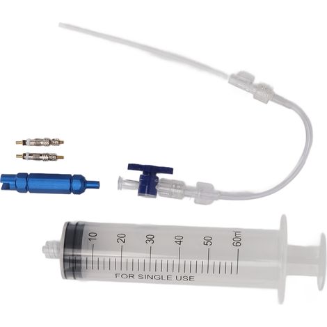 Kit de recharge de fluide anti-crevaison pour pneu de vélo outil d'injection sans chambre à air (1/5)