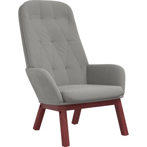Maison Exclusive - Relaxsessel Hellgrau Samt (1/5)