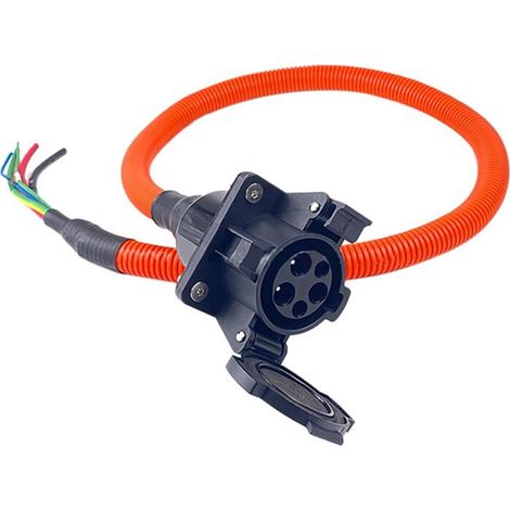32A SAE J1772 Netzadapter für Elektrofahrzeuge, Wechselstrom-Ladestecker mit Faltenbalg, Neu