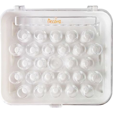 Decora 0263662 Scatola Portacornetti 26 Cavita in Plastica 18 X 16 X 4 Cm