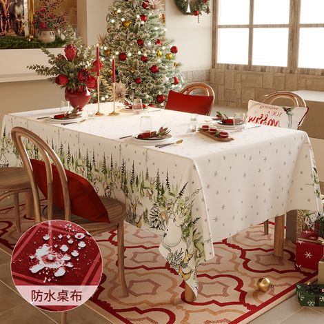 Christbaumschmuck, schmiedeeiserne Schneemann-Ornamente, kreative Seniorenfiguren, Festtagsdekorationen, Szenendekorationen, wasserfeste Hängeornamente - Schneelandschaft Wald, 140180 cm breit/Tisch,