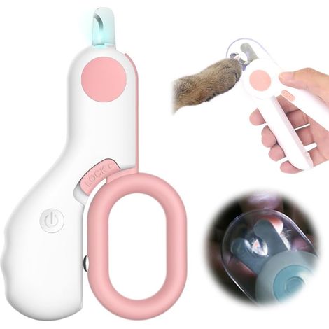 Coupe-ongles LED pour animaux, coupe-ongles pour chats et chiens avec lumière, coupe-ongles facile et sans douleur pour les chats et chiens