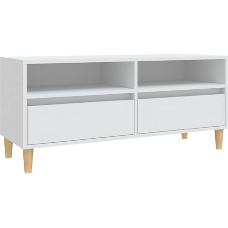 Mueble TV multimedia Estante TV Aparador TV Comedor Salón Dormitorio 100 x 345 x 445 cm Madera de ingeniería blanca 020025469 (1/5)