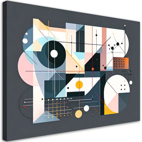Wandbild Bauhaus-Abstraktion 60x40 cm (1/5)