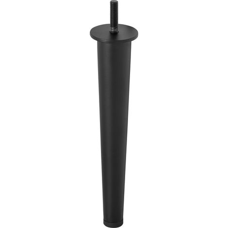 Pata de mueble para sofá cama negra MAT loft recta universal hxxx SL033 Pata de mueble para sofá cama negra MAT loft recta universal H170 resistente SL033 (1/4)