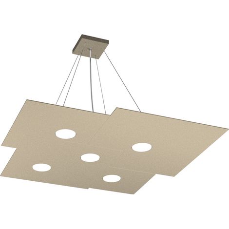 Sospensione Moderna Plate Metallo Sabbia 5 Luci Gx53 (1/4)
