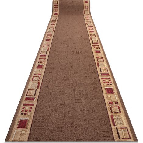 Läufer Antirutsch JENA braun 100cm brown 100x350 cm