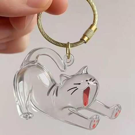 Boîte de rangement transparente en forme de chat pour poils d'animaux K A7 (1/5)