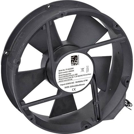 TRU COMPONENTS TC-NA22060 Ventilateur axial 230 V/AC 890 m³/h (L x l x H) 220 x 220 x 60 mm