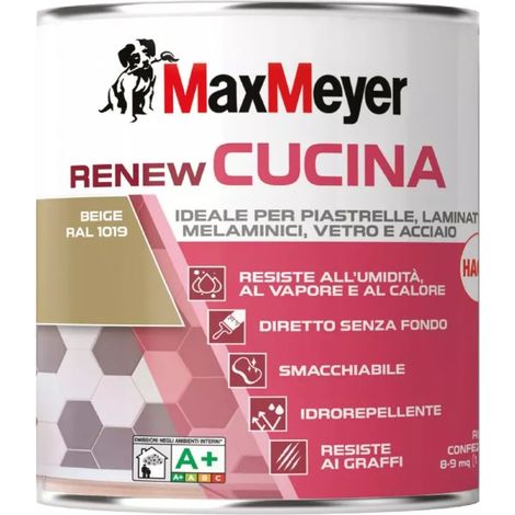 smalto all'acqua cucina max meyer "renew" beige 0,75 lt