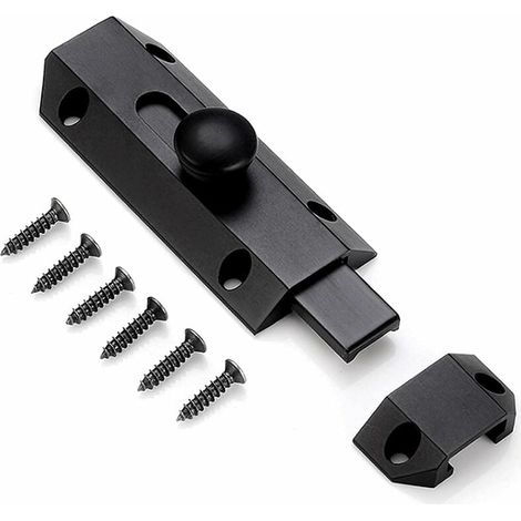 (black)1 Pc Pure Thick Brass Gate Latch Safety Lock with Bolt, Heavy Duty Gate Latch (1/5)