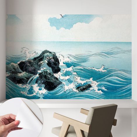 Papier peint autocollant adhésif installation rapide du papier peint durable et résistante Scène marine 104x70 cm (1/5)