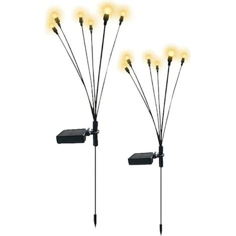 Ensemble de 2 lampes solaires LED avec 6 pièces pour la décoration sur le rocher de grêle de Svetulki, la chaleur soufflait (1/5)
