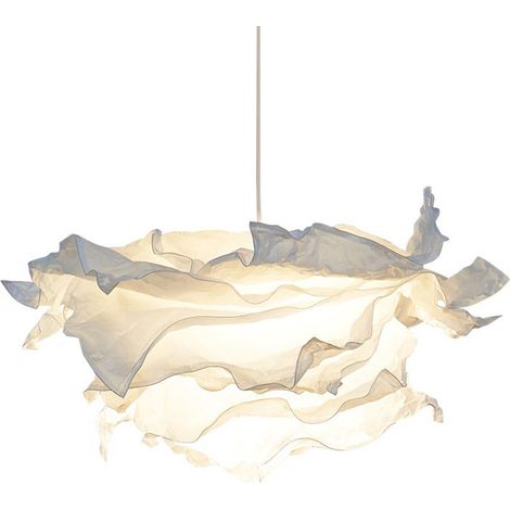 Suspension créative en forme de nuage de papier, plafonnier simple en forme de fleur en papier, lustre et suspension décorative nuage pour chambre, salon, salle à manger, 42 x 42 cm (1/5)