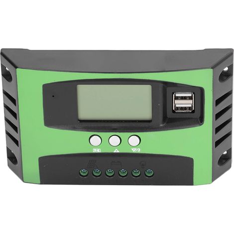 Contrôleur de production d'énergie solaire photovoltaïque avec écran LCD, contrôleur de charge/décharge solaire CC 12 V/24 V adaptatif 30 A (1/5)